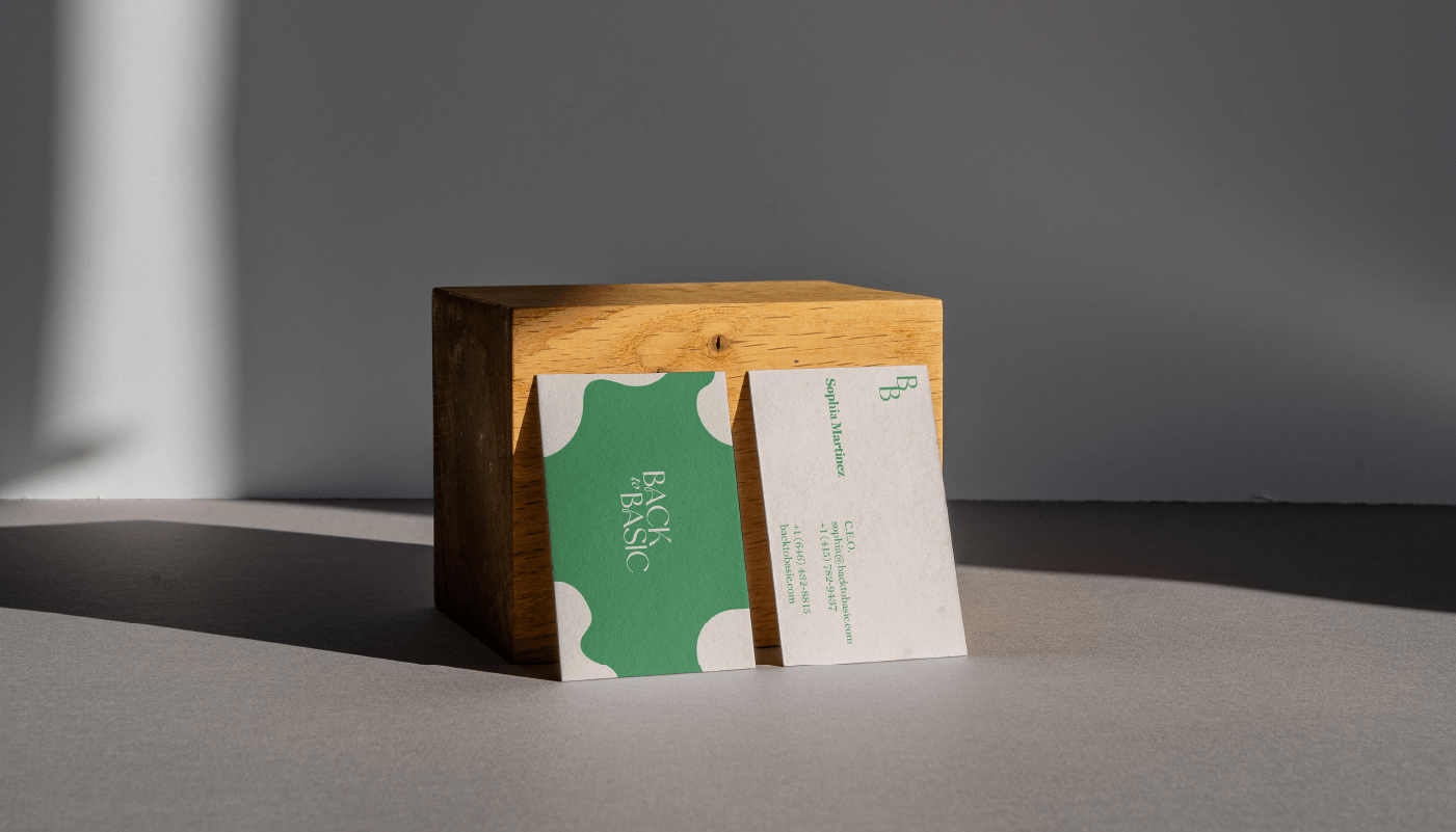 Skincare brand  business card  design