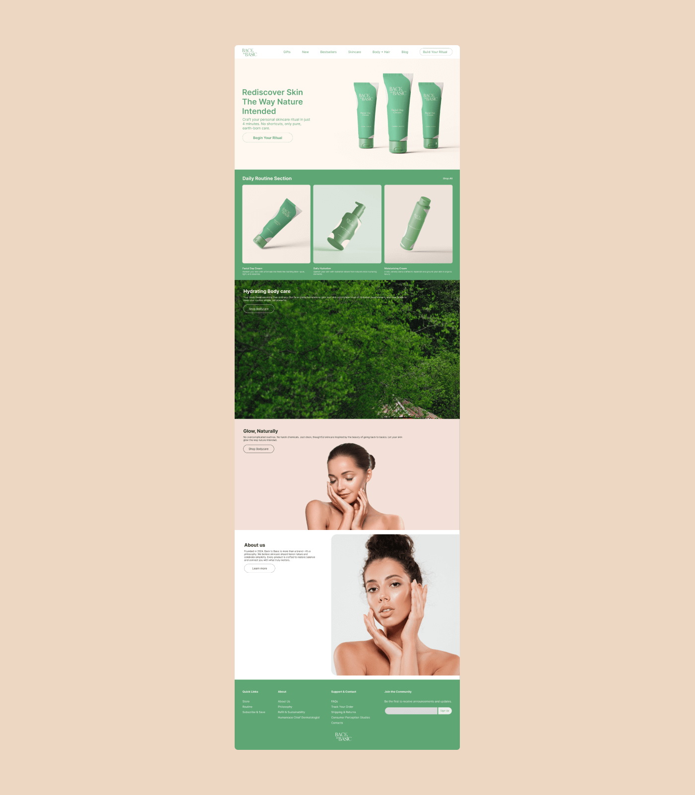 Skincare web shopify ecommerce web design