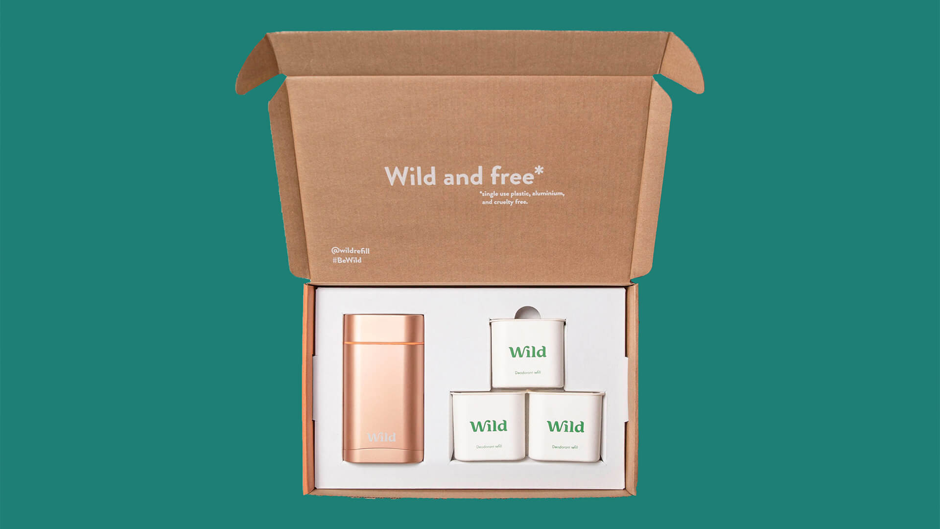 Refillable deodorant packaing - By Wild