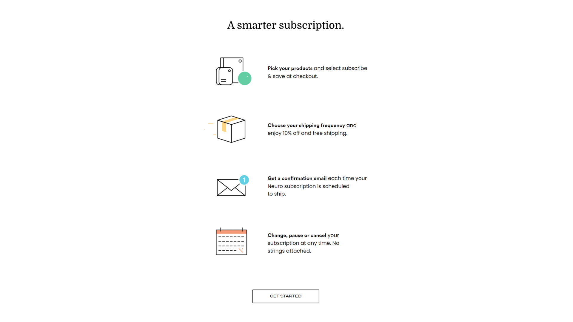 Subscription process for Shopify and eCommerce stores - Supplement brands