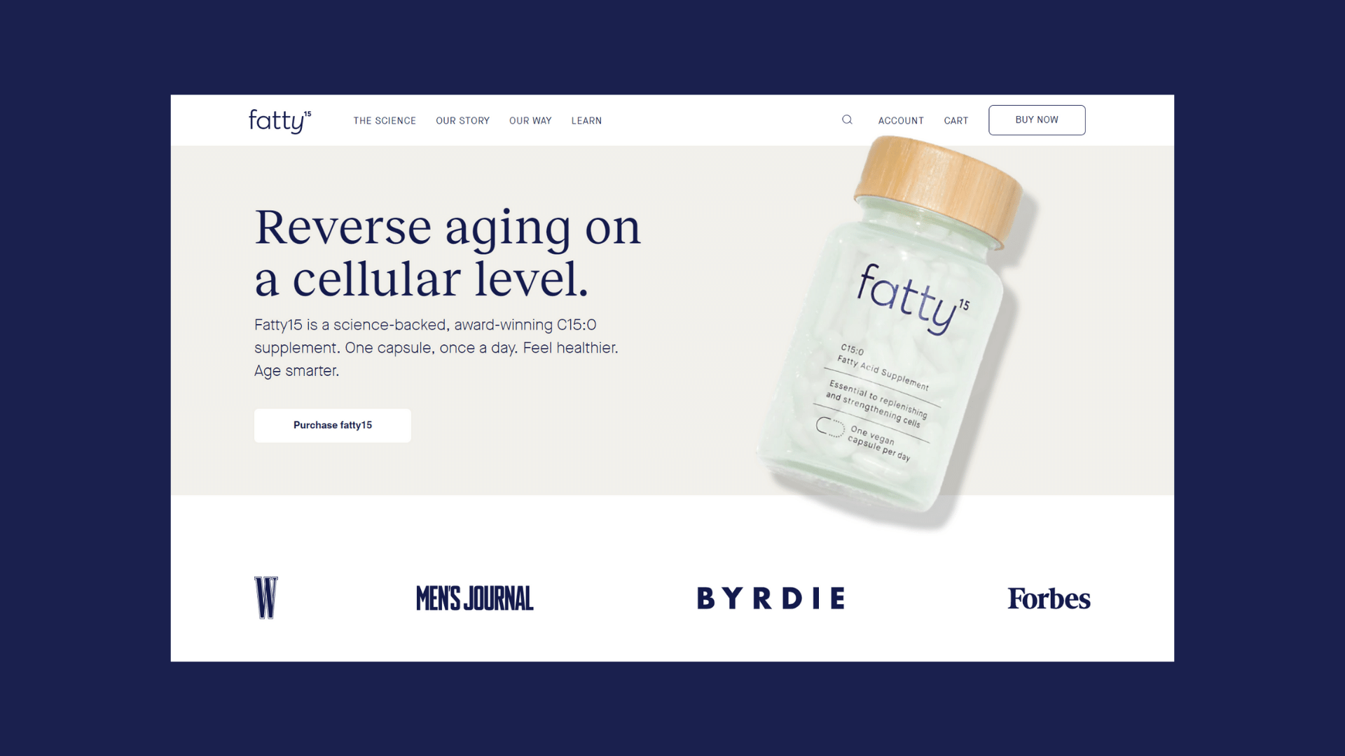 Website design for supplement brands