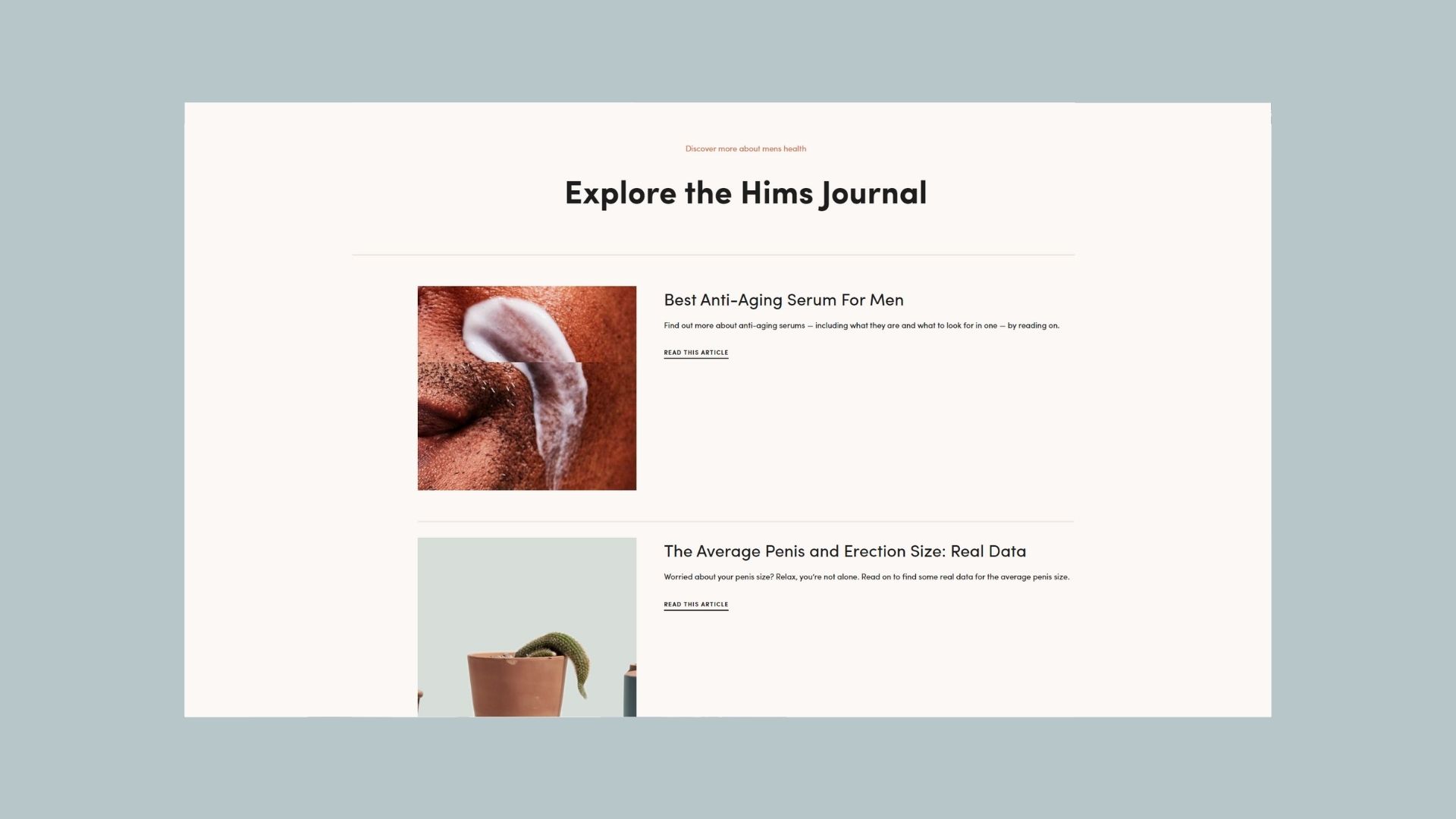 Skincare and health blog inspiration - Hims Journal