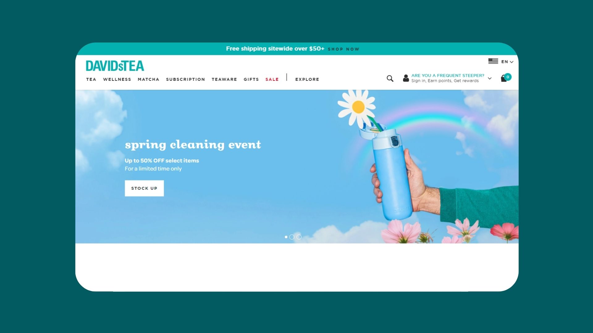 Davids Tea Website Design Inspiration