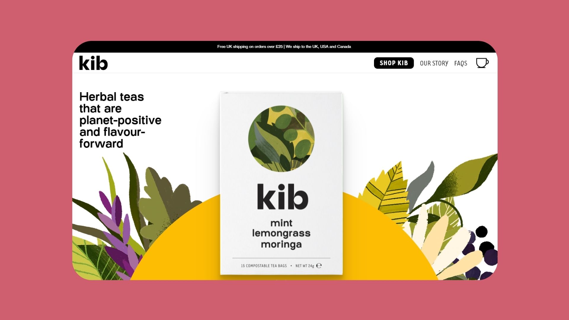 Kib Tea Website Design Inspiration