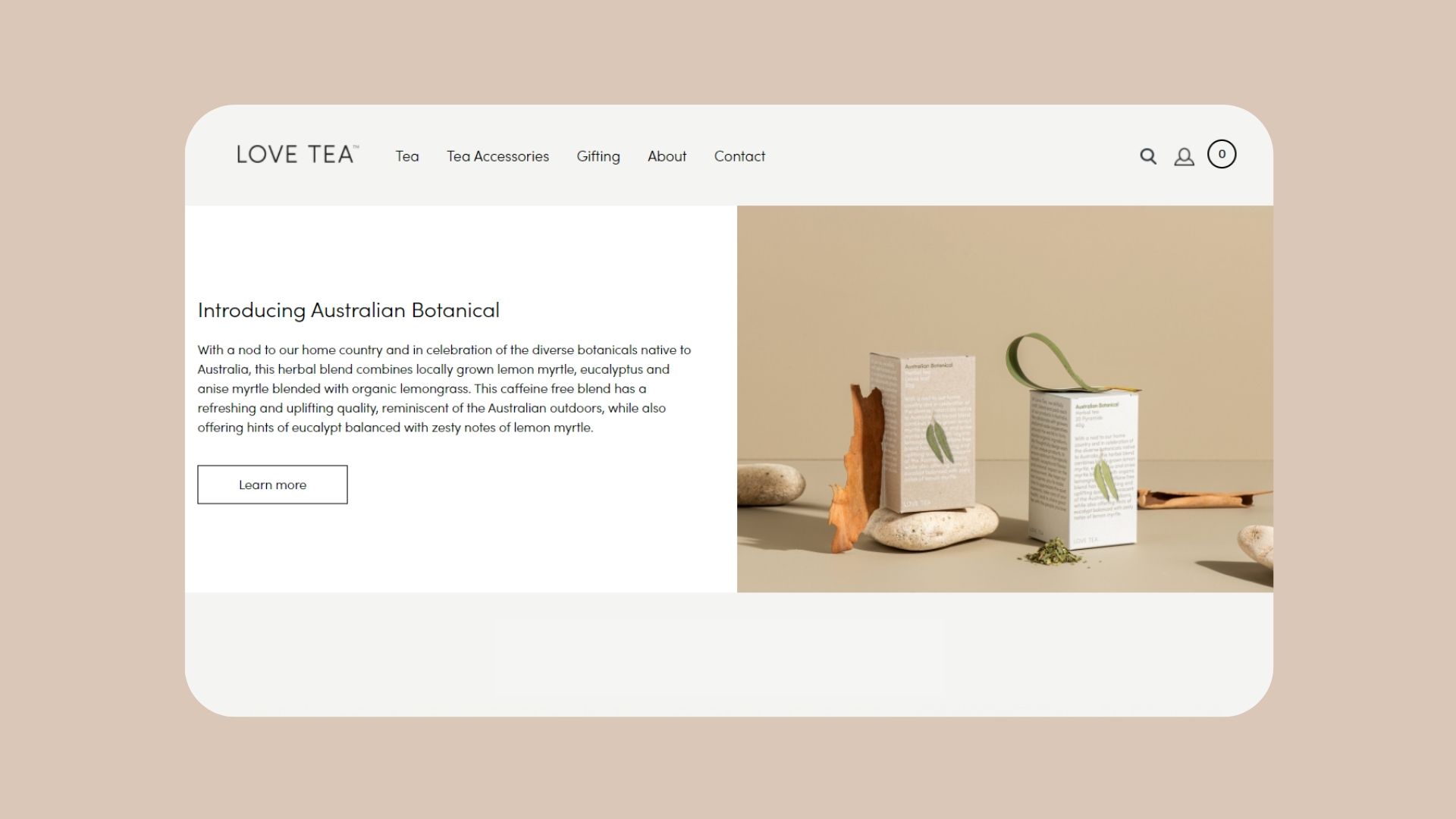 Love Tea Website Design Inspiration