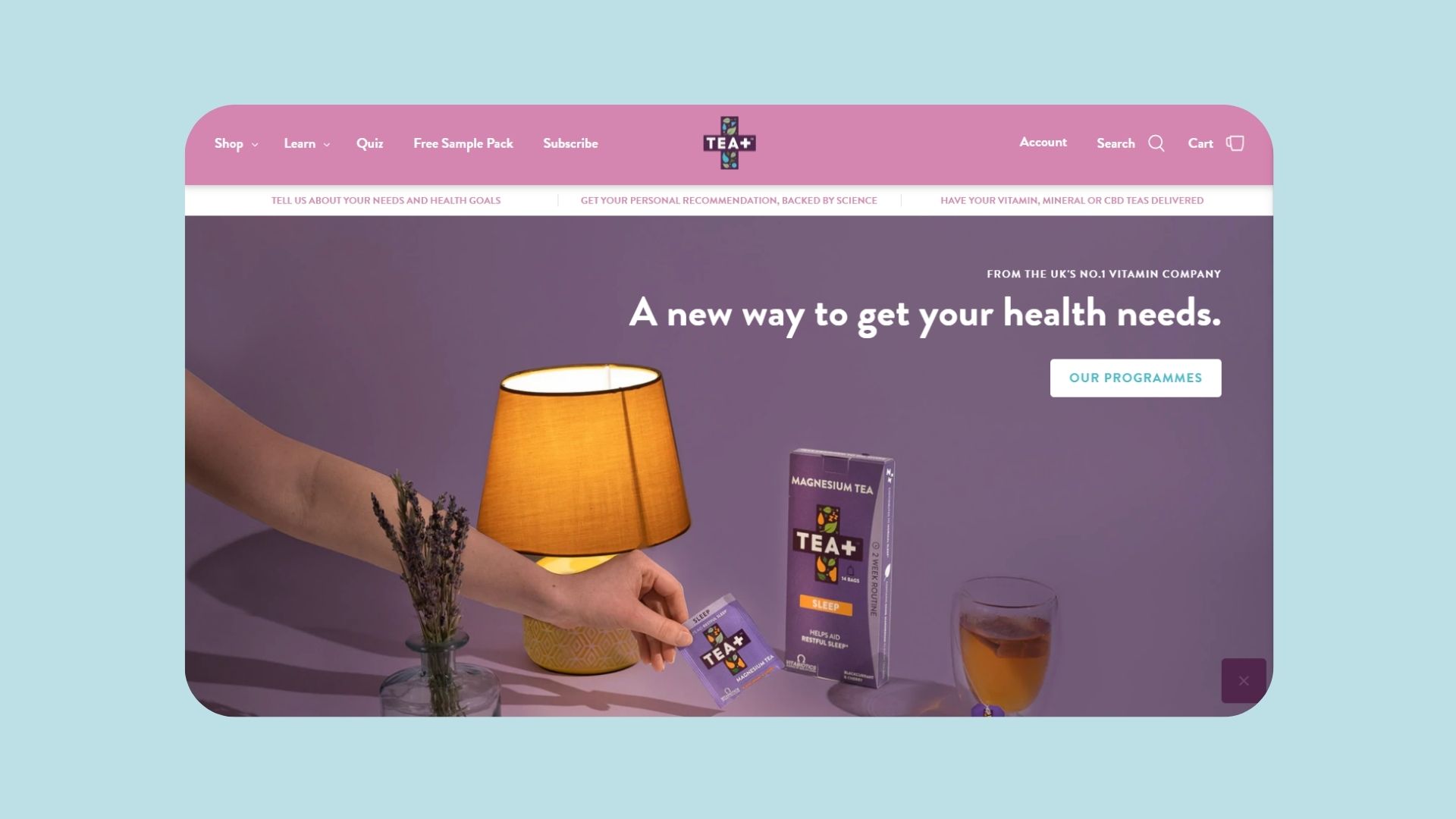 Tea+ Website Design Inspiration