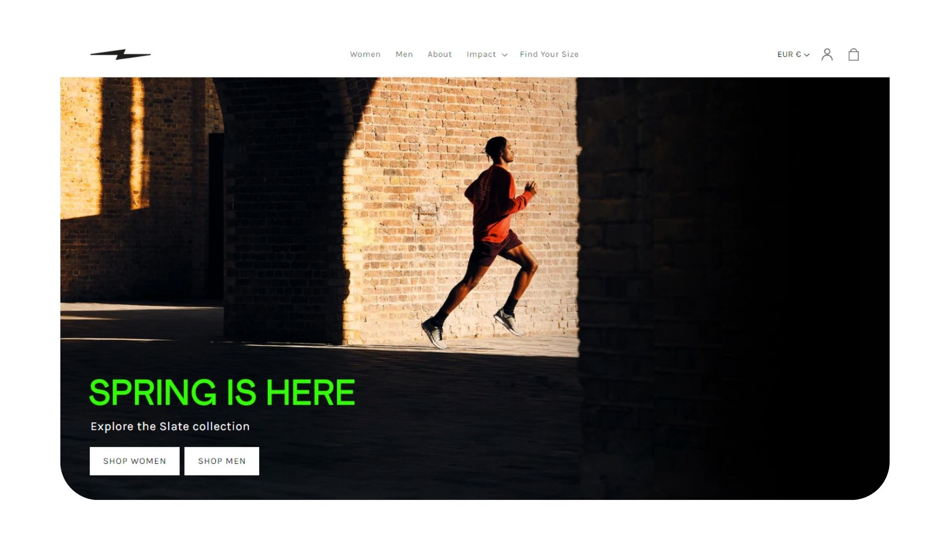 Running Shoes eCommerce  Website Structure