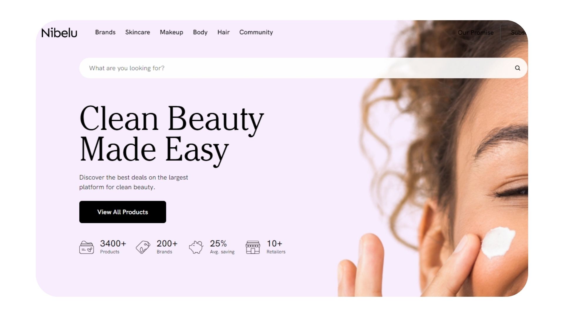 Skincare Website Design Structure
