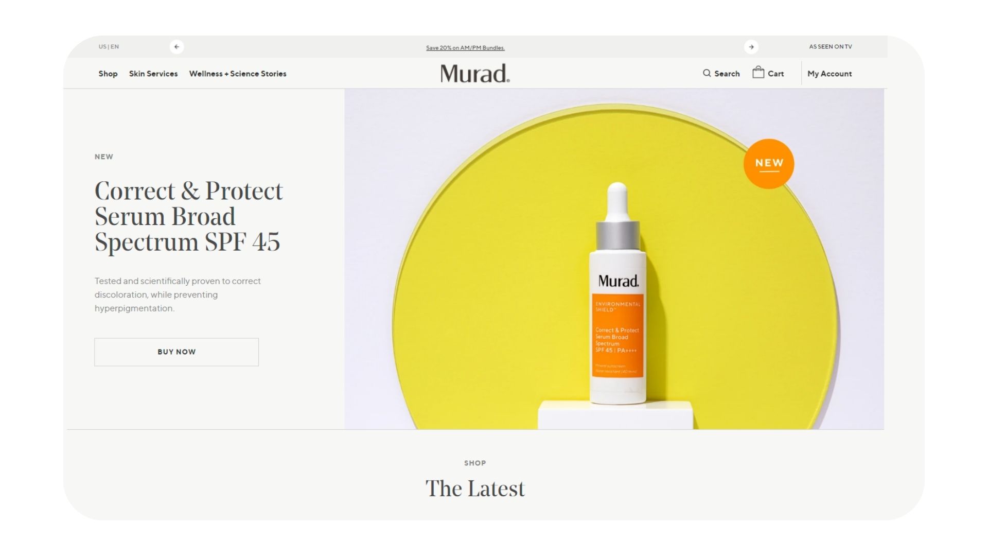 Murad Skincare Website Filtering Design
