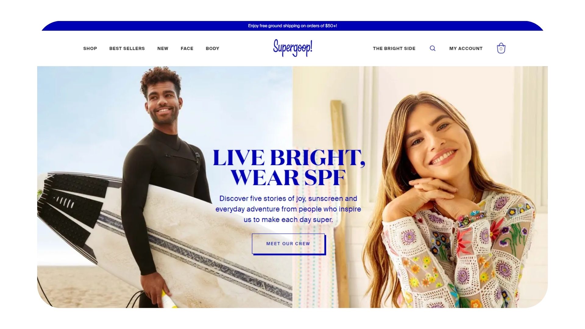 Supergoop Skin Health Web Design