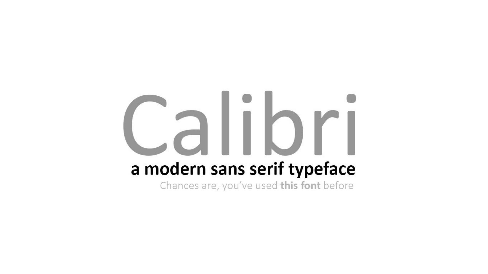 calibri web font