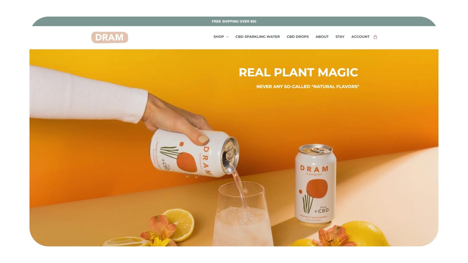 Dram - CBD Drink eCommerce Website