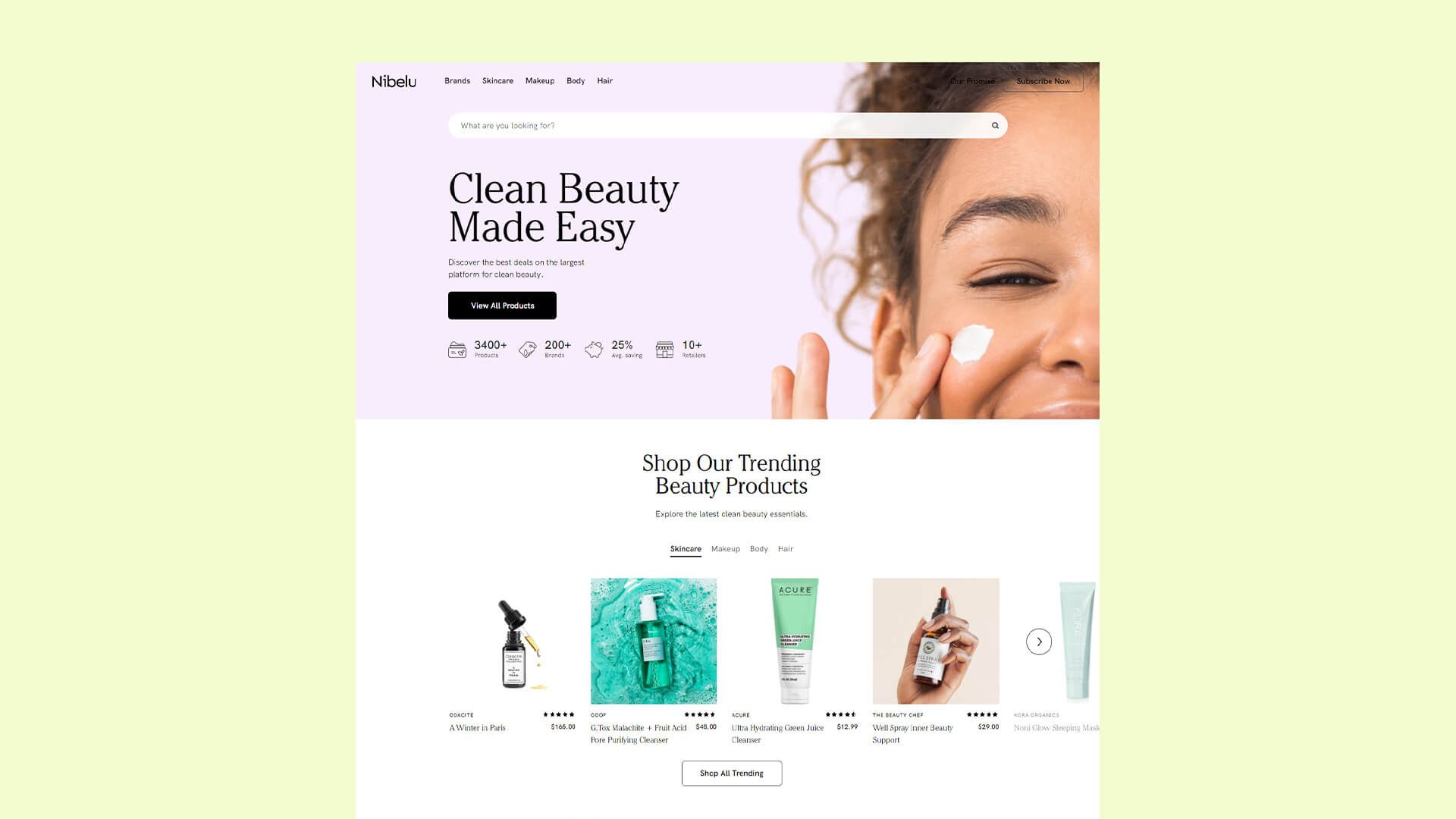 Nibelu Beauty eCommerce - UX Design Example
