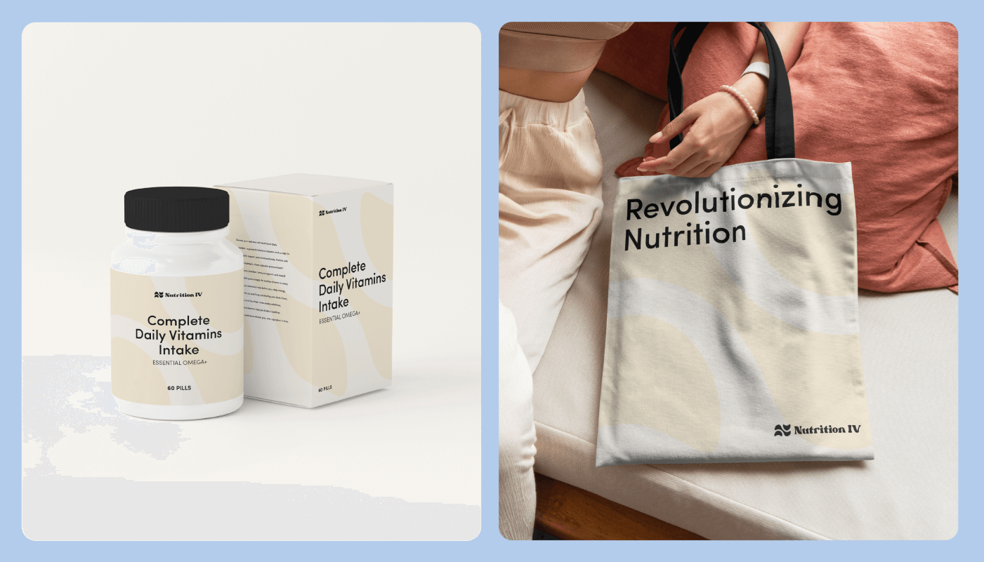 Supplement brand bag  design