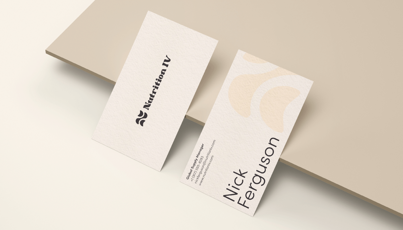 Supplement brand card design